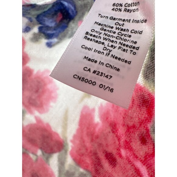 Talbots Womens cardigan sweater Floral size small short sleeve preppy Y2K - Picture 3 of 4